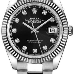 watch for man rolex datejust 41 black diamond dial men s watch 126334 0011 001