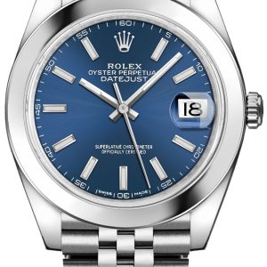 watch for man rolex datejust 41 blue dial domed bezel oystersteel men s watch 126300 0002 001