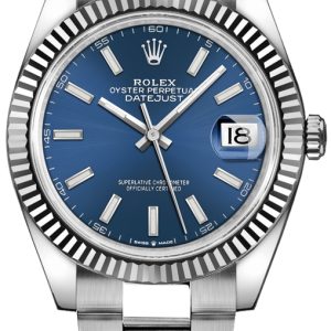 watch for man rolex datejust 41 blue dial oyster bracelet watch 126334 0001 001