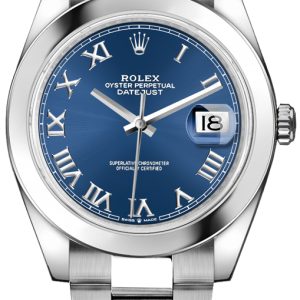 watch for man rolex datejust 41 blue roman numeral dial men s watch 126300 0017 001