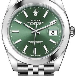 watch for man rolex datejust 41 mint green dial oystersteel men s watch 126300 0020 001