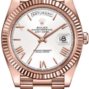 watch for man rolex day date 40 white dial fluted bezel men s watch 228235 0032 001
