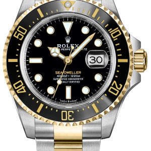 watch for man rolex sea dweller yellow gold and oystersteel men s watch m126603 0001 001
