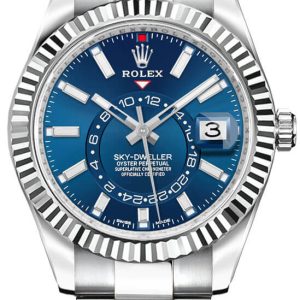 watch for man rolex sky dweller fluted bezel oystersteel men s watch 326934 0003 001