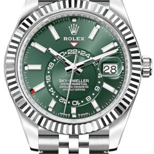 watch for man rolex sky dweller white gold fluted bezel men s watch 336934 0002 001